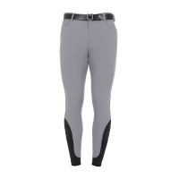 Pantaloni aderenti con grip da uomo con logo Caspar Equestro Grigio ghiaccio