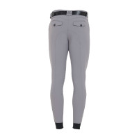 Pantaloni aderenti con grip da uomo con logo Caspar Equestro Grigio ghiaccio