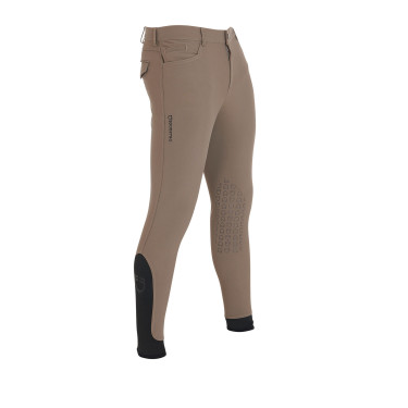 Pantaloni aderenti con grip da uomo con logo Caspar Equestro Noce Marrone Pantaloni aderenti con grip da uomo con logo Caspar Equestro Noce Marrone