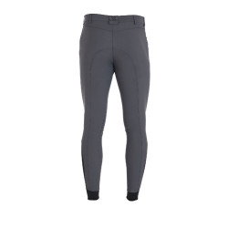 Pantaloni aderenti con grip da uomo con logo Caspar Equestro Asfalto Grigio Pantaloni aderenti con grip da uomo con logo Caspar Equestro Asfalto Grigio