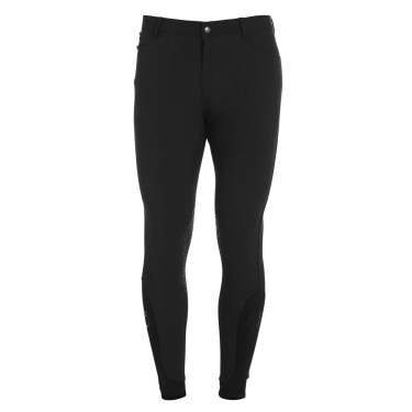 Pantaloni aderenti con grip da uomo con logo Caspar Equestro Nero Pantaloni aderenti con grip da uomo con logo Caspar Equestro Nero