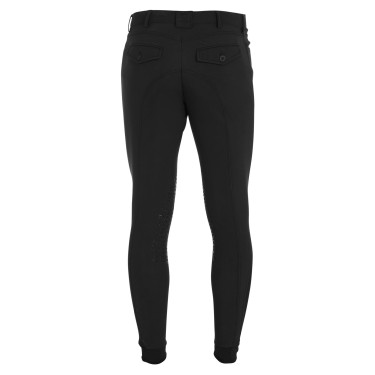 Pantaloni aderenti con grip da uomo con logo Caspar Equestro Nero Pantaloni aderenti con grip da uomo con logo Caspar Equestro Nero