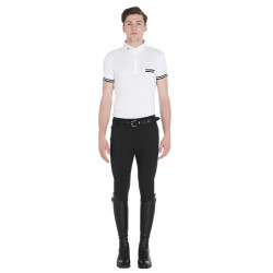 Pantaloni aderenti con grip da uomo con logo Caspar Equestro Nero Pantaloni aderenti con grip da uomo con logo Caspar Equestro Nero