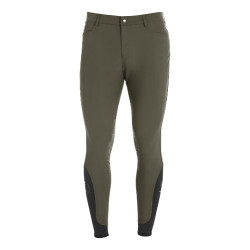 Pantaloni aderenti con grip da uomo con logo Caspar Equestro Verde militare Blu Pantaloni aderenti con grip da uomo con logo Caspar Equestro Verde militare Blu