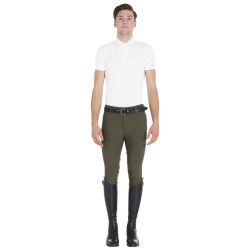 Pantaloni aderenti con grip da uomo con logo Caspar Equestro Verde militare Blu Pantaloni aderenti con grip da uomo con logo Caspar Equestro Verde militare Blu