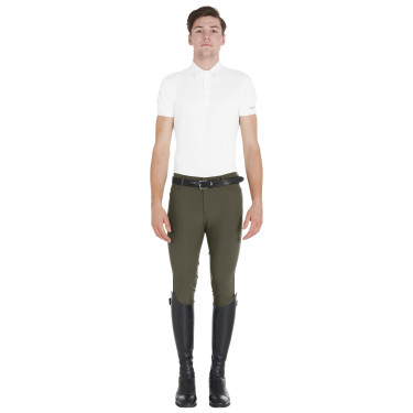 Pantaloni aderenti con grip da uomo con logo Caspar Equestro Verde militare Blu Pantaloni aderenti con grip da uomo con logo Caspar Equestro Verde militare Blu