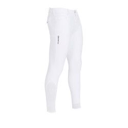 Pantaloni aderenti con grip da uomo con logo Caspar Equestro Bianco Pantaloni aderenti con grip da uomo con logo Caspar Equestro Bianco