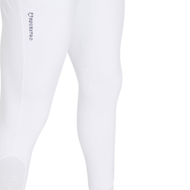 Pantaloni aderenti con grip da uomo con logo Caspar Equestro Bianco Pantaloni aderenti con grip da uomo con logo Caspar Equestro Bianco
