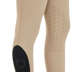 Pantaloni aderenti con grip da donna con logo Zenda Equestro Incenso Beige