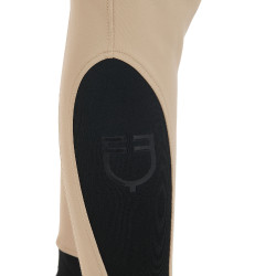 Pantaloni aderenti con grip da donna con logo Zenda Equestro Incenso Beige