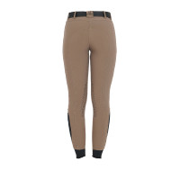 Pantaloni aderenti con grip da donna con logo Zenda Equestro Noce Marrone