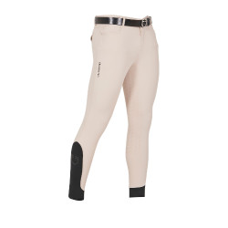 Pantaloni aderenti con grip integrale da uomo Aria Equestro Dollaro sabbia Bianco