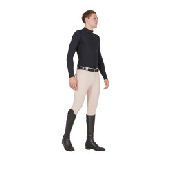 Pantaloni aderenti con grip integrale da uomo Aria Equestro Dollaro sabbia Bianco