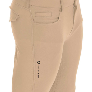 Pantaloni aderenti con grip integrale da uomo Aria Equestro Incenso Beige