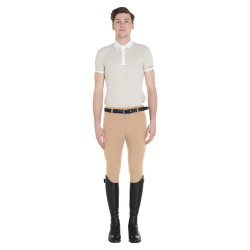 Pantaloni aderenti con grip integrale da uomo Aria Equestro Incenso Beige