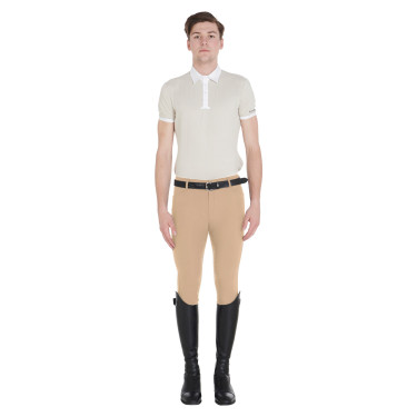 Pantaloni aderenti con grip integrale da uomo Aria Equestro Incenso Beige
