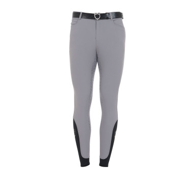 Pantaloni aderenti con grip integrale da uomo Aria Equestro Grigio ghiaccio Pantaloni aderenti con grip integrale da uomo Aria Equestro Grigio ghiaccio