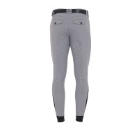 Pantaloni aderenti con grip integrale da uomo Aria Equestro Grigio ghiaccio