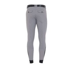 Pantaloni aderenti con grip integrale da uomo Aria Equestro Grigio ghiaccio Pantaloni aderenti con grip integrale da uomo Aria Equestro Grigio ghiaccio