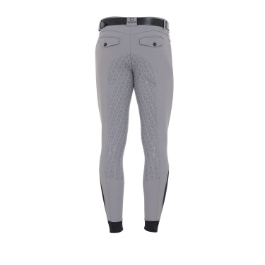 Pantaloni aderenti con grip integrale da uomo Aria Equestro Grigio ghiaccio Pantaloni aderenti con grip integrale da uomo Aria Equestro Grigio ghiaccio