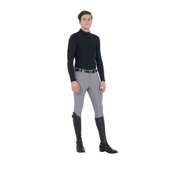 Pantaloni aderenti con grip integrale da uomo Aria Equestro Grigio ghiaccio Pantaloni aderenti con grip integrale da uomo Aria Equestro Grigio ghiaccio
