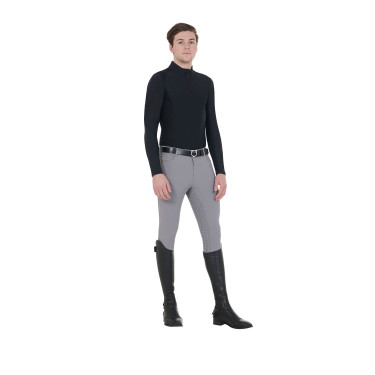 Pantaloni aderenti con grip integrale da uomo Aria Equestro Grigio ghiaccio Pantaloni aderenti con grip integrale da uomo Aria Equestro Grigio ghiaccio