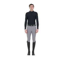 Pantaloni aderenti con grip integrale da uomo Aria Equestro Grigio ghiaccio Pantaloni aderenti con grip integrale da uomo Aria Equestro Grigio ghiaccio
