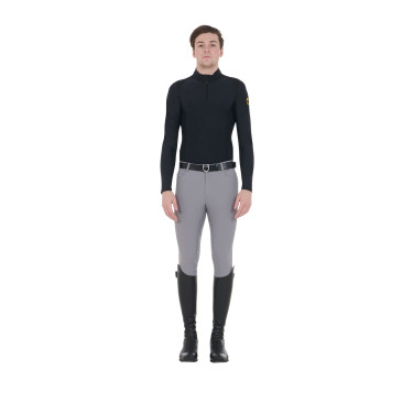 Pantaloni aderenti con grip integrale da uomo Aria Equestro Grigio ghiaccio Pantaloni aderenti con grip integrale da uomo Aria Equestro Grigio ghiaccio