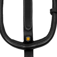 Martingala in cuoio con impunture a contrasto Equestro Nero Martingala in cuoio con impunture a contrasto Equestro Nero
