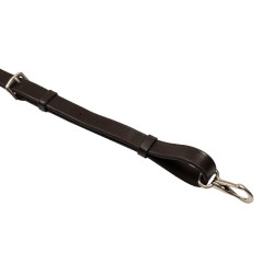 Martingala in cuoio con impunture a contrasto Equestro Marrone scuro