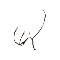 Martingala con collare in pelle Melanie con forchetta elastica Equestro Marrone scuro Martingala con collare in pelle Melanie con forchetta elastica Equestro Marrone scuro