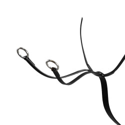 Martingala con collare in cuoio Equestro Nero