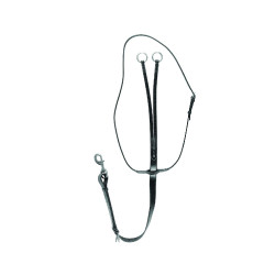 Martingala con collare in cuoio Equestro Nero