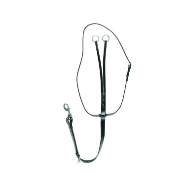 Martingala con collare in cuoio Equestro Nero