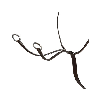 Martingala con collare in cuoio Equestro Marrone scuro