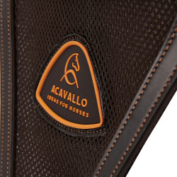 Martingala con pettorale in cuoio con inserto in rete Acavallo Marrone scuro Martingala con pettorale in cuoio con inserto in rete Acavallo Marrone scuro