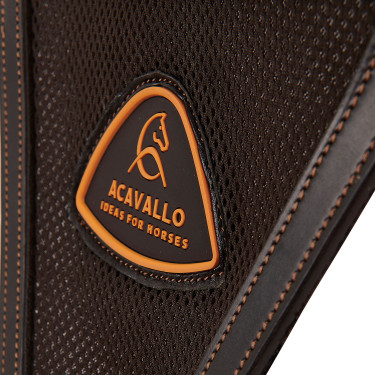 Martingala con pettorale in cuoio con inserto in rete Acavallo Marrone scuro Martingala con pettorale in cuoio con inserto in rete Acavallo Marrone scuro