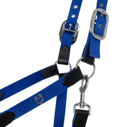 Capezzina ergonomica con inserti in pelle Lani Equestro Nero / royal