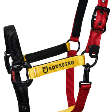 Capestro in nylon Flaggy Equestro Nero / rosso / giallo