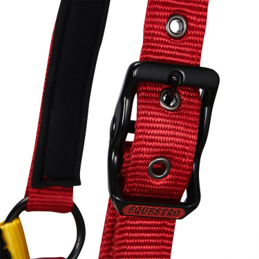 Capestro in nylon Flaggy Equestro Nero / rosso / giallo