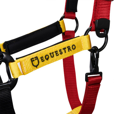 Capestro in nylon Flaggy Equestro Nero / rosso / giallo