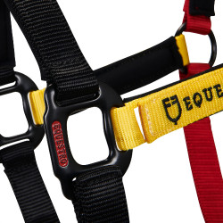 Capestro in nylon Flaggy Equestro Nero / rosso / giallo