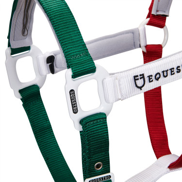 Capestro in nylon Flaggy Equestro Verde / bianco / rosso Multicolore