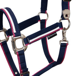 Capestro in nylon White Trim Equestro Marina / fucsia Blu