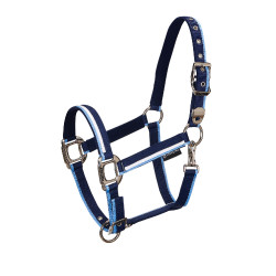 Capestro in nylon White Trim Equestro Marine / blu chiaro