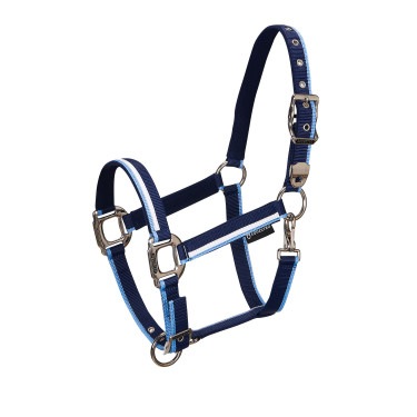 Capestro in nylon White Trim Equestro Marine / blu chiaro