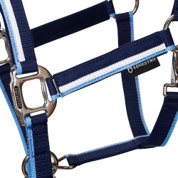 Capestro in nylon White Trim Equestro Marine / blu chiaro