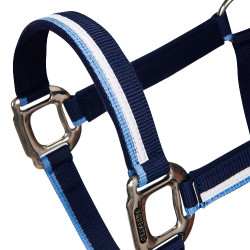 Capestro in nylon White Trim Equestro Marine / blu chiaro
