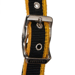 Capestro in nylon con lunghina Red Trim Equestro Nero / rosso / giallo Capestro in nylon con lunghina Red Trim Equestro Nero / rosso / giallo