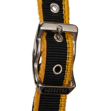 Capestro in nylon con lunghina Red Trim Equestro Nero / rosso / giallo Capestro in nylon con lunghina Red Trim Equestro Nero / rosso / giallo
